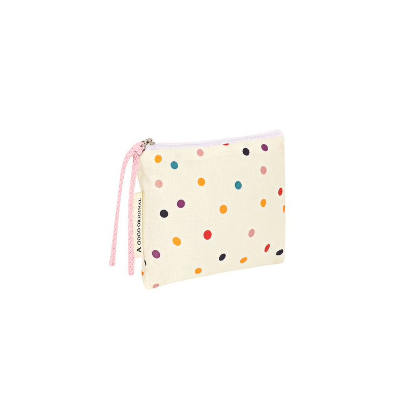 Sac À Main Élégant En Toile À Pois Pour Femme, Série Simple, 1 Pièce 
