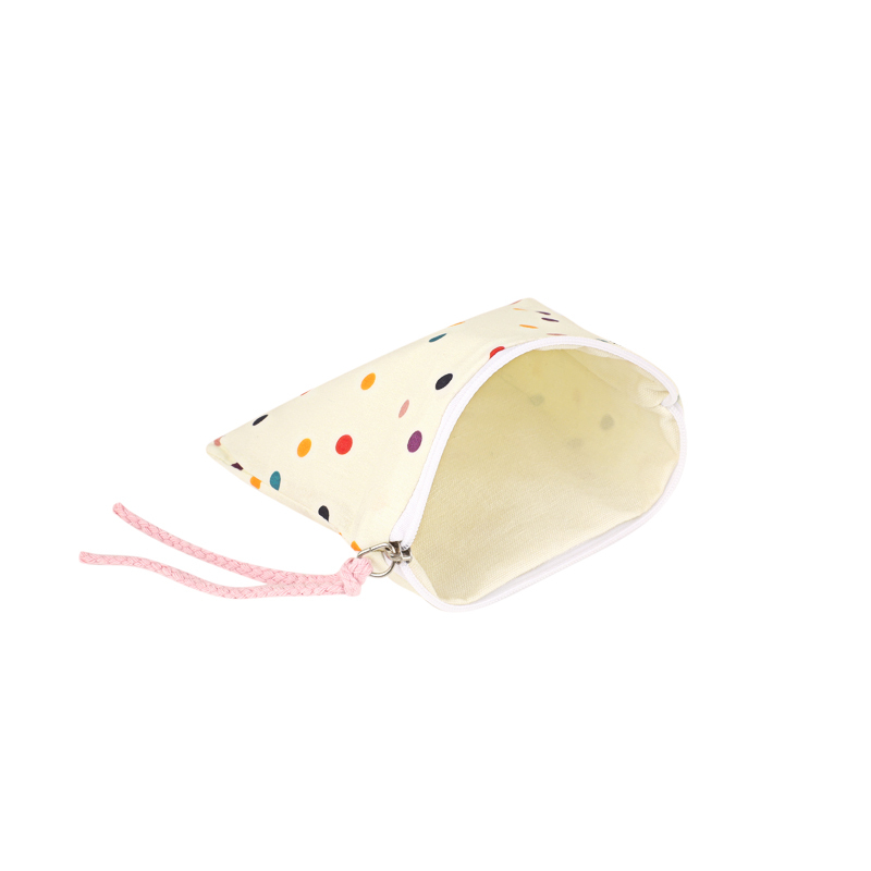 Sac À Main Élégant En Toile À Pois Pour Femme, Série Simple, 1 Pièce Image4