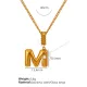 Collier M doré XL133 Image13