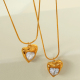 Collier XL197 en or zirconium blanc 