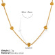 Collier doré coeur vertical XL135 Image3