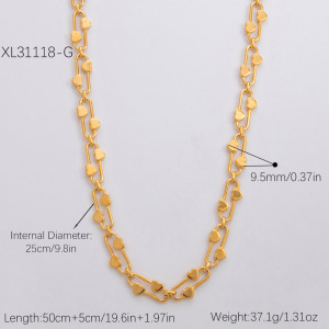 Collier Pendentif Unisexe En Acier Inoxydable Plaqué Or , Série Simple, 1 Pièce h5
