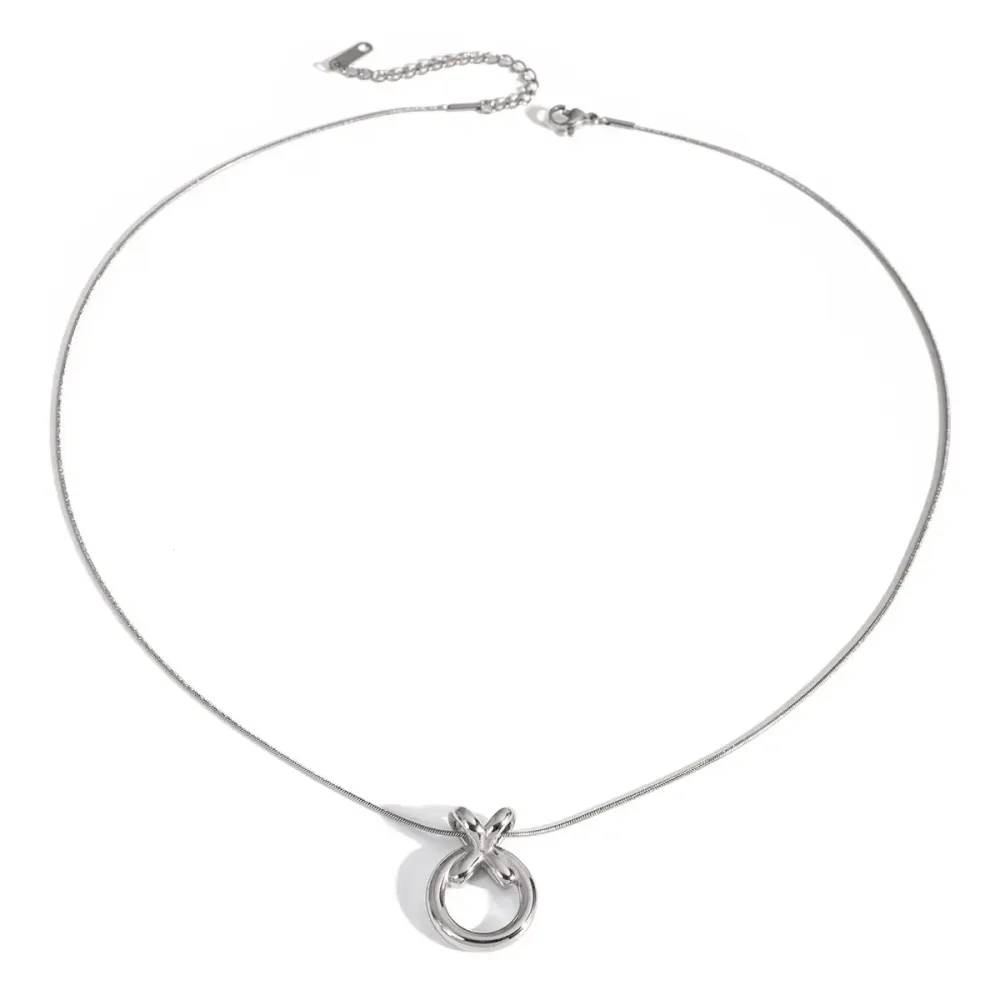 Collier Pendentif Intégré En Acier Inoxydable Or /Xo Au Design Unique Collier En Acier Titane De Style Froid Européen Et Américain 