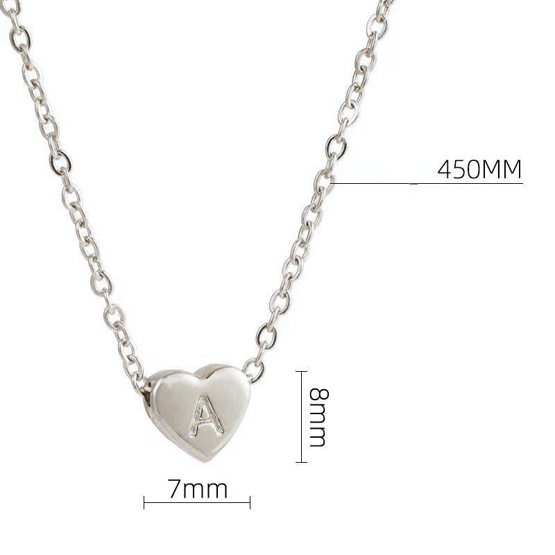 Collier Pendentif Simple En Acier Titane Pour Femme, 1 Pièce, Série Quotidienne, Lettre Image5