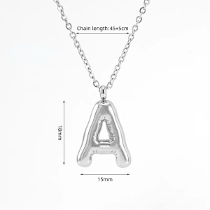 Collier Pendentif Simple En Acier Inoxydable Pour Femme, 1 Pièce, Série Quotidienne h5 