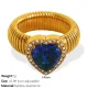 JZ50 Meiwei 8 # bague en or zirconium bleu cobalt Image12
