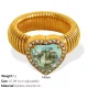 Bague en or zirconium bleu clair JZ50 US 8 # Image16