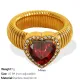 JZ50 Meiwei 8 # bague en or zirconium rouge Image13