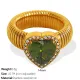 JZ50 Meiwei 7 # bague en or zirconium vert olive Image2