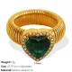 JZ50 Meiwei 7 # bague en or zirconium vert foncé Image6