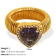 JZ50 Meiwei 8 # bague en or zirconium violet Image18