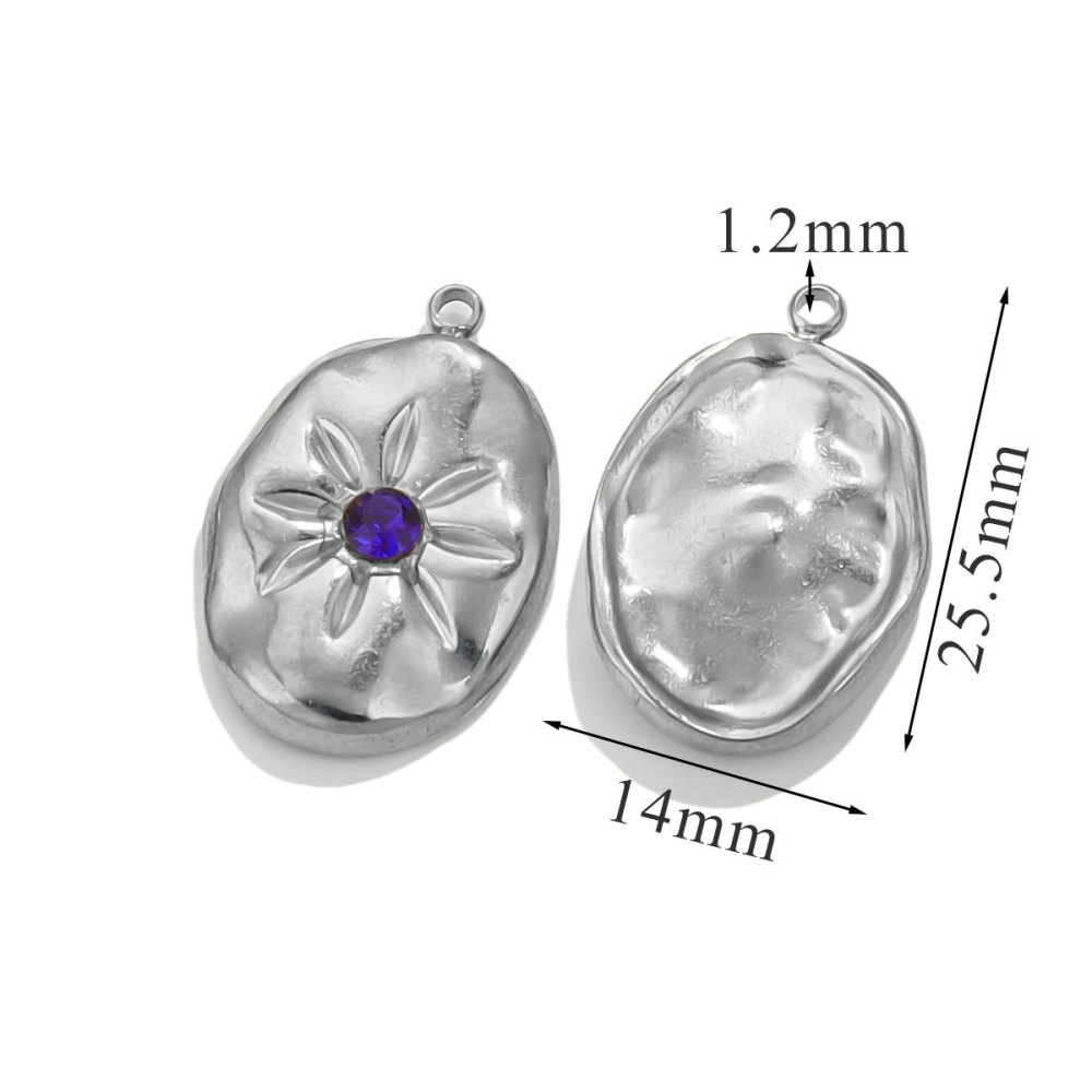 Pendentif Femme Elliptique Élégant En Acier Inoxydable Doré, Collection Simple Series Elegant Sun (1 Pièce) 