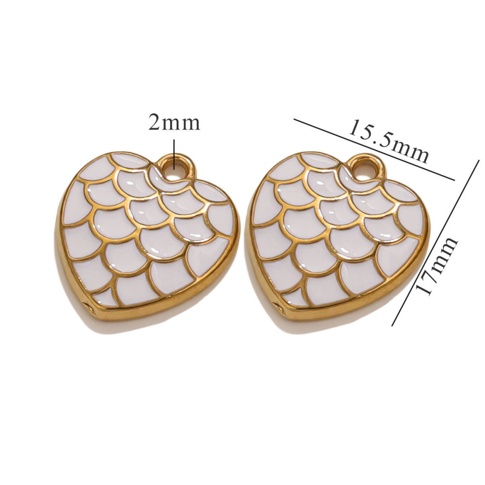 Pendentif Femme Classique En Forme De Cœur, En Acier Inoxydable, Couleur Or, Étanche, Collection Romantique (1 Pièce)