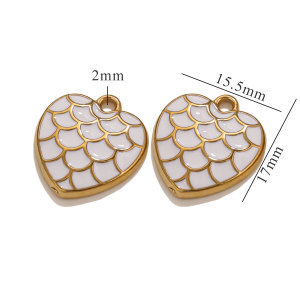 Pendentif Femme Classique En Forme De Cœur, En Acier Inoxydable, Couleur Or, Étanche, Collection Romantique (1 Pièce) h5