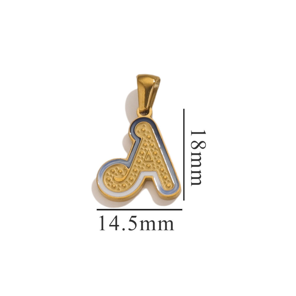 Pendentif Unisexe Simple Et Chic En Acier Inoxydable, Couleur Or, Étanche, Avec Lettre. 
