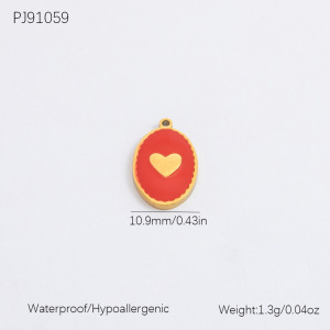 Pendentif Femme Diy En Acier Inoxydable, Couleur Or, En Forme De Goutte, Motif Fraise Douce, Collection Romantique (1 Pièce) h5