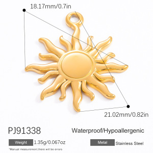 Pendentif Femme Diy En Acier Inoxydable Couleur Or, Superbe Étoile De Mer, Collection Romantique (1 Pièce) h5 