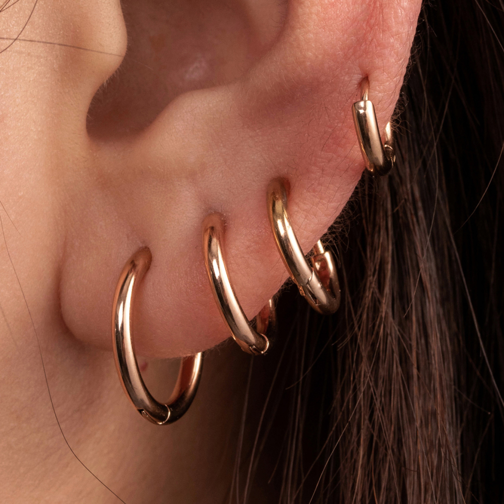 Boucles D'Oreilles Piercing Pour Femme, 1 Pièce, Série Simple, Géométriques, En Acier Titane Sans Placage Image2