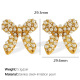 Boucles d'oreilles en or perle blanche EH792