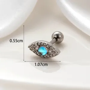 Boucles D'Oreilles Piercing Femme Simple Series Classic Flower En Cuivre Sans Placage, Ornées De Zircon. h5 