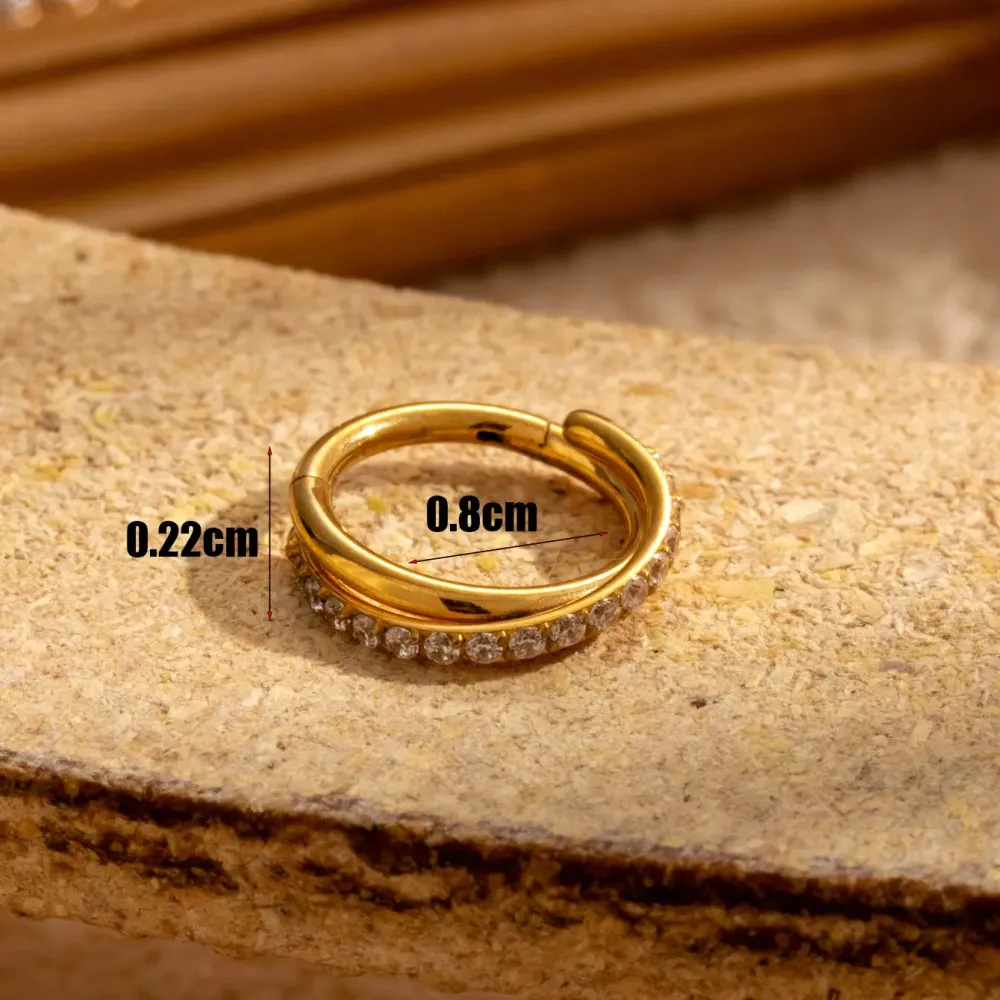 1 Pièce De Boucles D'Oreilles Créoles Géométriques Classiques En Acier Titane Sans Placage, Série Simple, En Zircone, Pour Femmes 