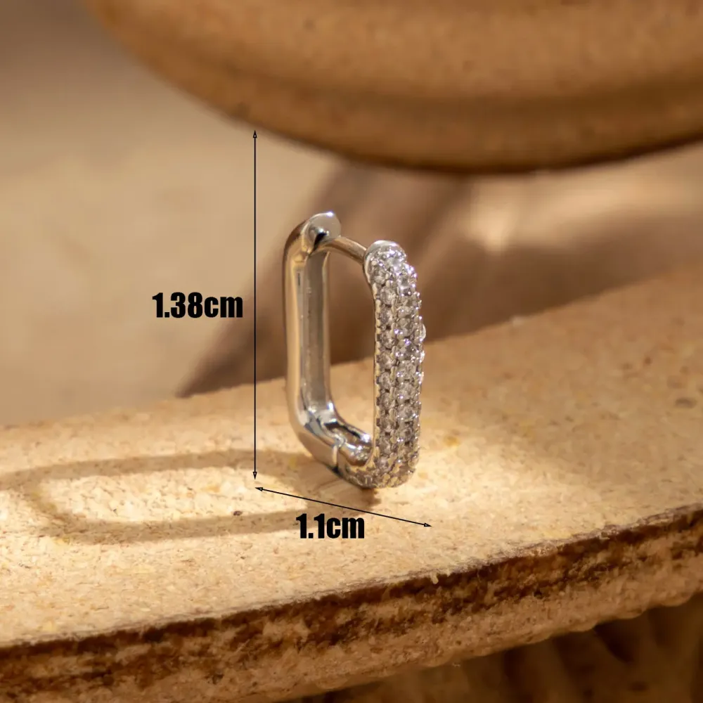 Boucles D'Oreilles Piercing Femme Simple Series Classic Animal En Cuivre Sans Placage, Ornées De Zircon. 