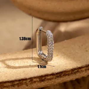 Boucles D'Oreilles Piercing Femme Simple Series Classic Animal En Cuivre Sans Placage, Ornées De Zircon. h5 