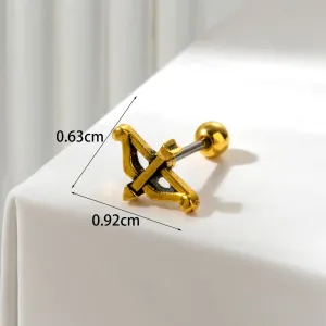 Boucles D'Oreilles Piercing Pour Femme, Modèle Simple Series Classic Flower, En Acier Titane Sans Placage. h5