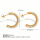 Boucles d'oreilles en or avec perles en plastique EH265 