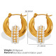 Boucles d'oreilles en or avec perles en plastique EH267 Image3