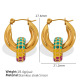 Boucles d'oreilles en or zirconium coloré EH268 Image5