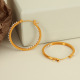 Boucles d'oreilles en or perlé Image2