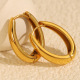 EH212 grandes boucles d'oreilles dorées Image3