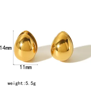 1 Paire De Boucles D'Oreilles Géométriques En Diamant Double Face En Acier Inoxydable Plaqué Or Classiques À La Mode Pour Bijoux Pour Femmes À Porter Au Quotidien h5