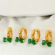 Boucles d'oreilles zircon vert EH299 Image5