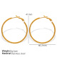EH642 grandes boucles d'oreilles dorées 