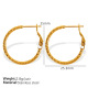 EH642 petites boucles d'oreilles dorées Image3