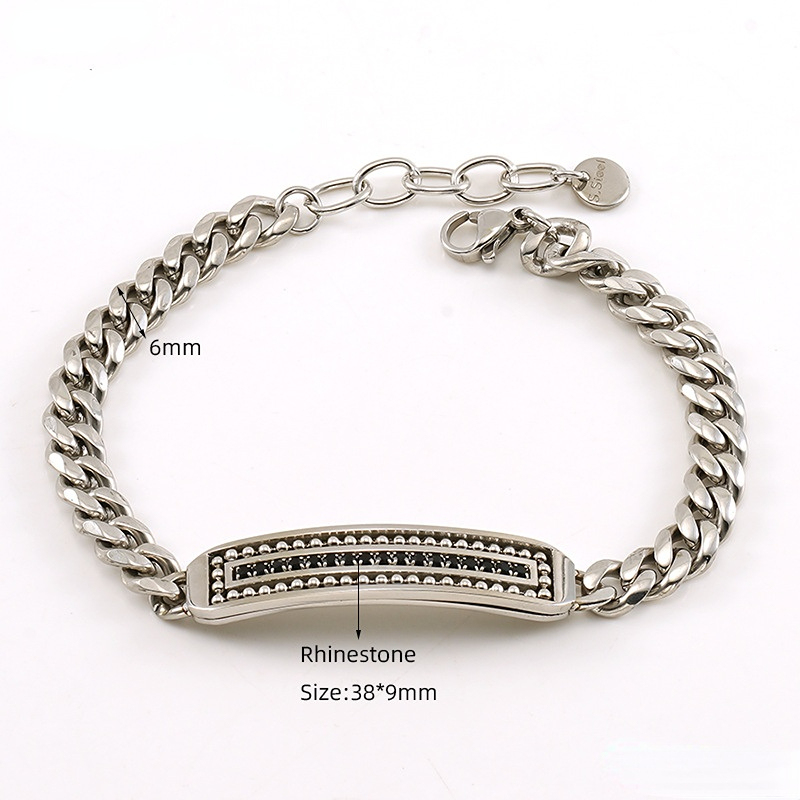 1 Paire De Bracelets Pour Hommes En Acier Titane Transfrontalier À Chaîne Cubaine, Design De Niche Haut De Gamme Tendance, Bijoux En Chaîne Nk, Bracelet Unisexe Pour Femmes Et Hommes