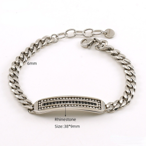1 Paire De Bracelets Pour Hommes En Acier Titane Transfrontalier À Chaîne Cubaine, Design De Niche Haut De Gamme Tendance, Bijoux En Chaîne Nk, Bracelet Unisexe Pour Femmes Et Hommes h5
