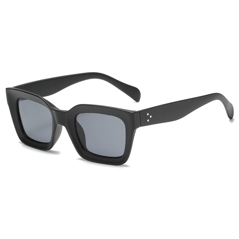 1 Paire De Lunettes De Soleil En Plastique Pour Femme, Série Simple, Style Patchwork Quotidien 