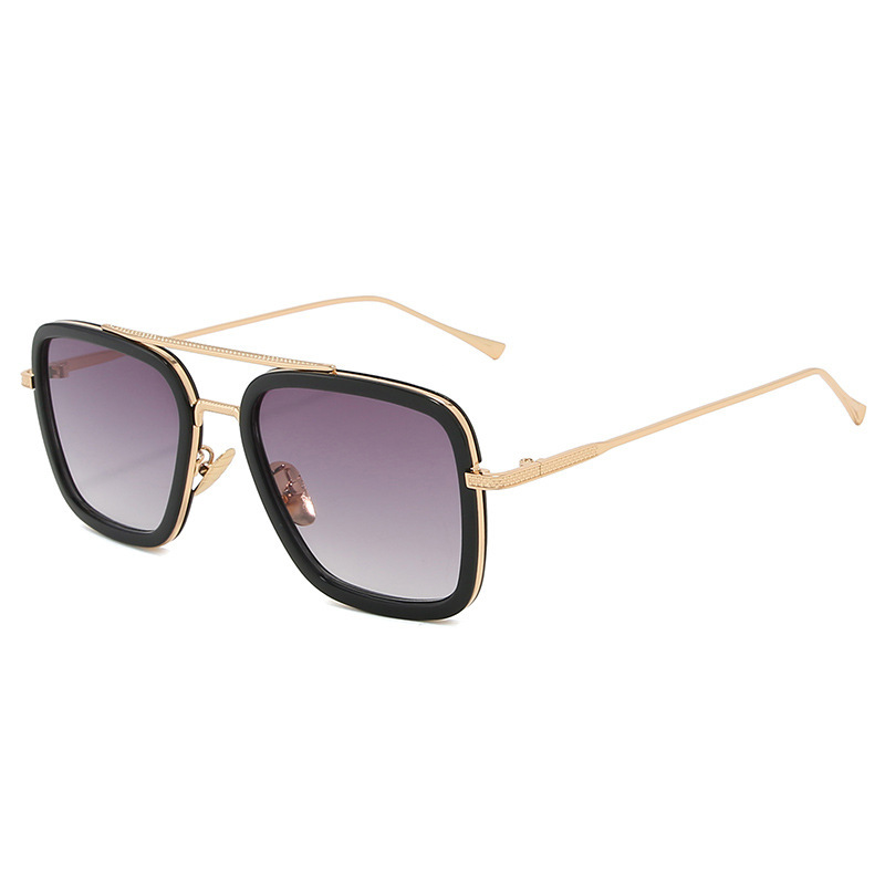 1 Paire De Lunettes De Soleil Simples En Alliage De Couleur Unie Pour Femmes 