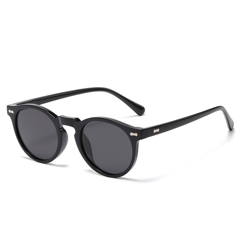 1 Paire De Lunettes De Soleil Rétro En Résine De Couleur Unie Pour Femme, Série Simple