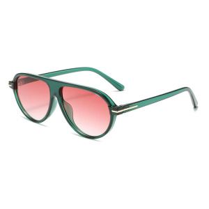 1 Paire De Lunettes De Soleil Simples En Plastique De Couleur Unie Pour Femmes h5 