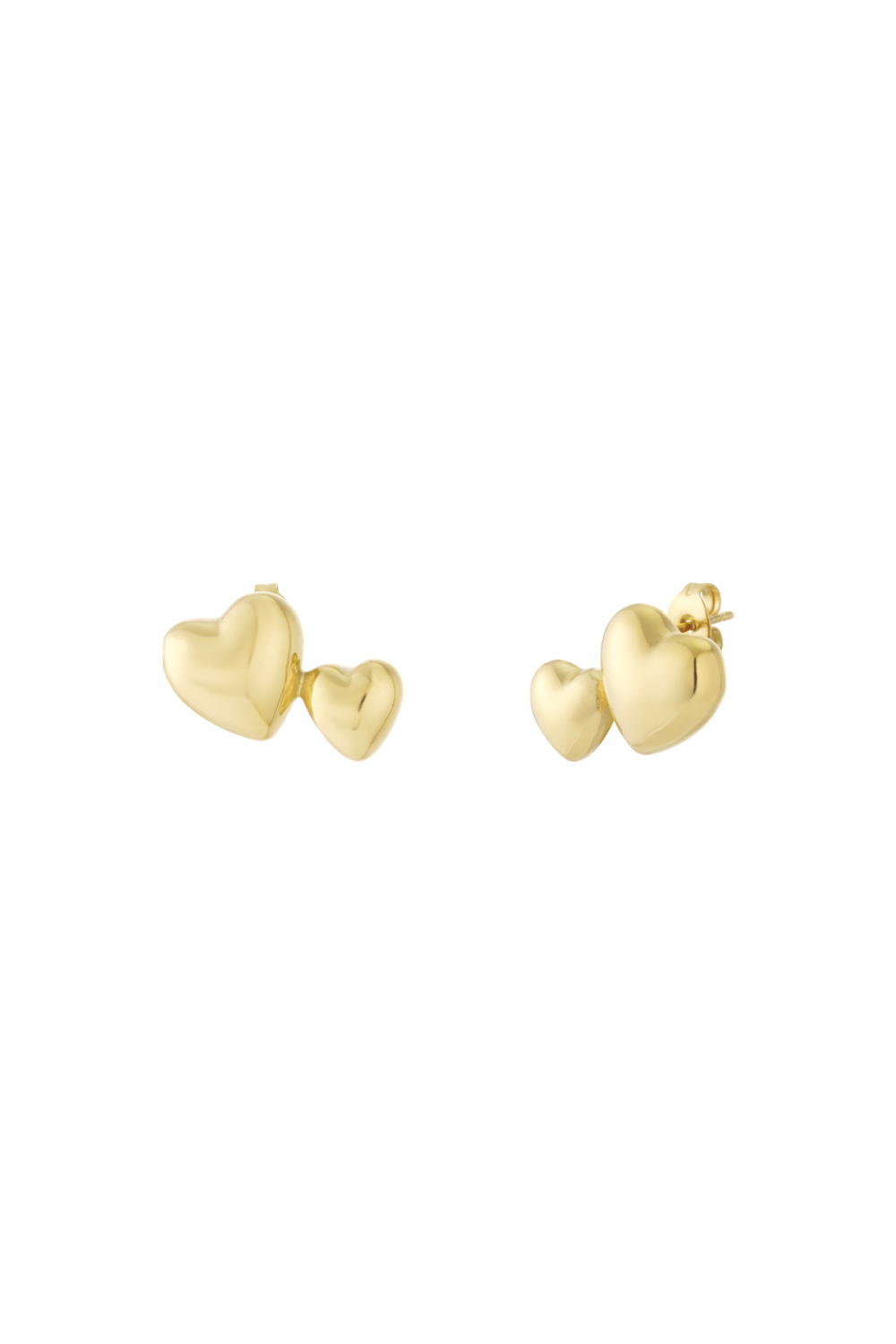 Boucles D'Oreilles À Tige En Acier Inoxydable, Style Cœur, Décontractées, Simples Et Quotidiennes, Bijoux Pour Femmes 