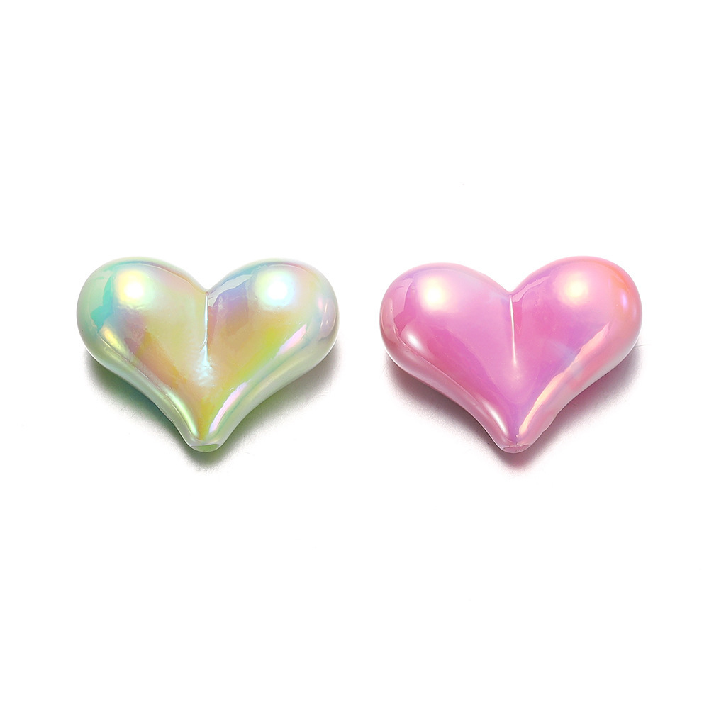 Perles Acryliques En Forme De Cœur Colorées Uv À Faire Soi-Même Image4