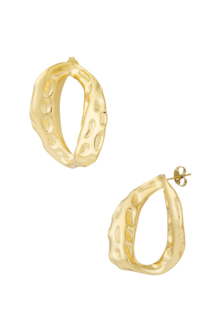 Boucle d'oreille lettre O