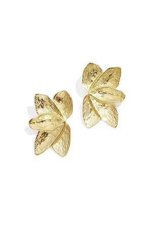 Boucles D'Oreilles Puces En Acier Inoxydable, Style Feuille, Collection Décontractée Et Simple Pour Femmes h5 