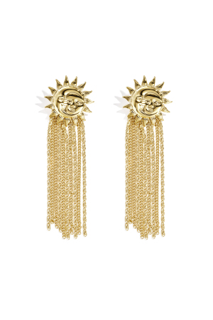 Boucles D'Oreilles Pendantes En Acier Inoxydable, Style Soleil, Collection Décontractée Et Simple Pour Femmes h5 