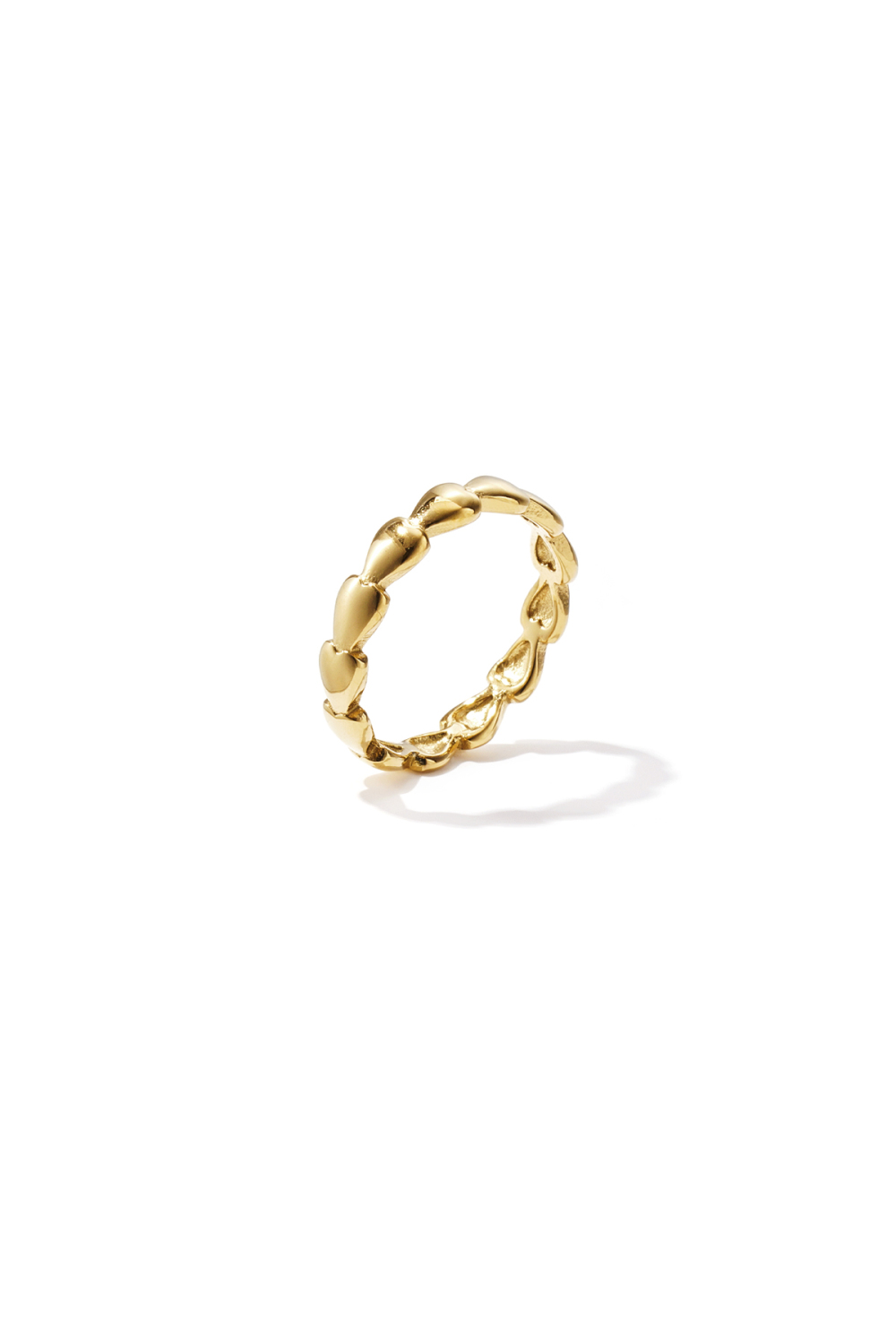 Bague Minimaliste Ornée De Petits Cœurs 