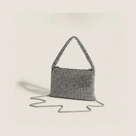 Sac à bandoulière femme élégant en PU uni, collection luxe (1 pièce) 2